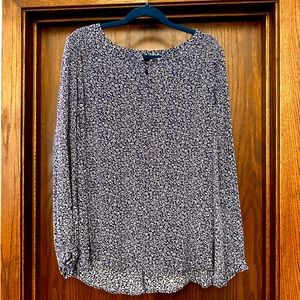 Flowy floral navy top